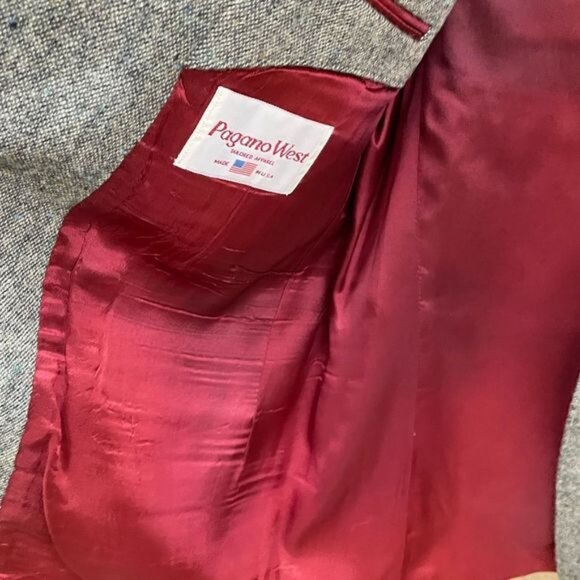 VINTAGE PAGONA WEST ROCKABILLY WESTERN BLAZER IN GRAY WOOL - Picture 11 of 11